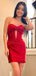 Sexy Sweetheart Sleeveless Short Mermaid Satin Homecoming Dresses For Party, PGH230