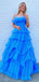 Elegant Sweetheart Sleeveless A-line Long Prom Dresses With Trailing For Party, PG194