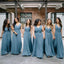 Simple V-neck Sleeveless A-line Bridesmaid Dresses For Wedding Party, PGB62