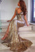 Shiny Spaghetti Strap Sleeveless Mermaid Sequin Long Prom Dresses For Party, PG490