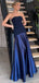 Fashion Sweetheart Sleeveless Mermaid Satin Long Prom Dresses For Party, PG790
