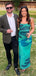 Sexy Spaghetti Strap Sleeveless Mermaid Satin Long Prom Dresses For Party, PG330