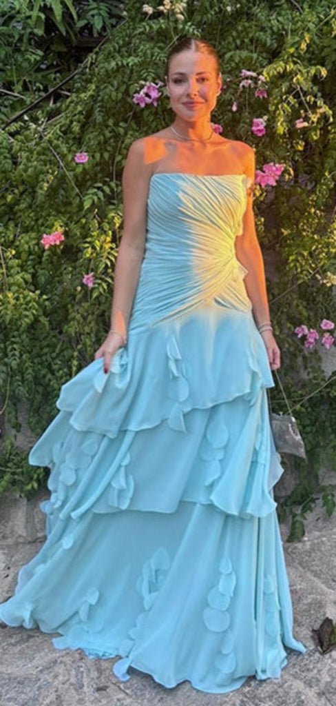 Soft Sweetheart Sleeveless A-line Satin Long Prom Dresses For Party, PG666