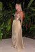 Soft Spaghetti Strap Sleeveless A-line Satin Long Prom Dresses For Party, PG488