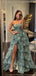 Elegant Sweetheart Sleeveless A-line Tulle Ruffles Long Prom Dresses With Slit For Party, PG434