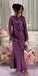 Soft High Neck Long Sleeves Mermaid Satin Long Prom Dresses For Party, PG540