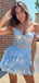 Sexy Off-shoulder Sleeveless Lace Short A-line Homecoming Dresses For Party, PGH178