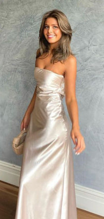 Soft Sweetheart Sleeveless Mermaid Satin Long Prom Dresses For Party, PG954