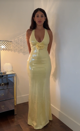 Sexy V-neck Sleeveless Mermaid Metallic Long Prom Dresses For Party, PG995