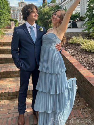 Soft Sweetheart Sleeveless A-line Jersey Long Prom Dresses For Party, PG1017