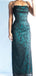 Sexy Spaghetti Strap Sleeveless Mermaid Satin Long Prom Dresses For Party, PG553