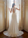 Formal Square Sleeveless A-line White Wedding Dresses With Trailing, PGW01