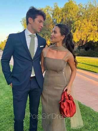 Simple Sweetheart Sleeveless Mermaid Satin Long Prom Dresses For Party, PG486