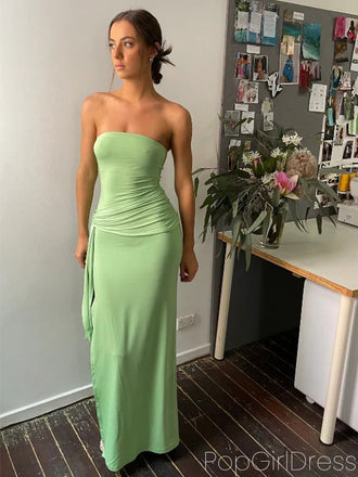 Sexy Sweetheart Sleeveless Mermaid Satin Long Prom Dresses For Party, PG834