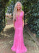 Sexy V-neck Mermaid Sleeveless Prom Dresses For Party, PG154