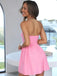 Casual Sweetheart Sleeveless Short A-line Pink Homecoming Dresses, PGH52