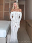 Elegant Off-shoulder Sleeveless Mermaid Lace Long Prom Dresses For Party, PG696