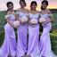 Sexy Off-shoulder Sleeveless Mermaid Bridesmaid Dresses For Wedding Party, PGB82