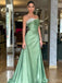 Formal Sweetheart Sleeveless Mermaid Satin Long Prom Dresses For Party, PG822