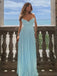 Simple Sweetheart Sleeveless A-line Jersey Long Prom Dresses For Party, PG680