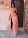 Elegant Spaghetti Strap Sleeveless Mermaid Tulle Long Prom Dresses For Party, PG385