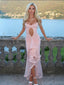 Sexy Spaghetti Strap Sleeveless Mermaid Satin Long Prom Dresses For Party, PG652
