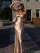 Sexy Spaghetti Strap Sleeveless Mermaid Satin Long Prom Dresses For Party, PG875