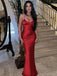 Sexy Spaghetti Strap Sleeveless Mermaid Long Prom Dresses, PG46