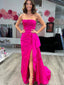 Simple Sweetheart A-line Sleeveless With Front Slit Long Prom Dresses For Party, PG122