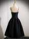 Formal Spaghetti Strap Sleeveless A-line Black Homecoming Dresses For Wedding Party, PGH13