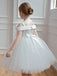 Gorgeous Off-Shoulder Sleeveless A-line White Flower Girl Dresses For Wedding Party, PGF01