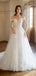 Gorgeous Off-shoulder Sleeveless A-line White Long Wedding Dresses With Trailing, PGW04