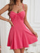 Sexy Spaghetti Strap Sleeveless Short A-line Homecoming Dresses, PGH35