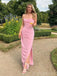 Simple Sweetheart Sleeveless Mermaid Satin Long Prom Dresses For Party, PG673