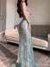 Sexy Spaghetti Strap Sleeveless Mermaid Sequin Long Prom Dresses For Party, PG532