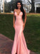 Sexy Spaghetti Strap V-neck Mermaid Sleeveless Long Prom Dresses For Party, PG102