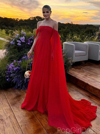 Charming Sweetheart Sleeveless A-line Chiffon Long Prom Dresses For Party, PG612