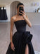 Formal Sweetheart Sleeveless A-line Satin Long Prom Dresses For Party, PG517