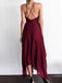 Simple V-neck Sleeveless A-line Chiffon Long Prom Dresses For Party, PG367