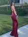 Sexy Spaghetti Strap Mermaid Sleeveless Long Prom Dresses For Party, PG127