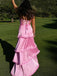 Casual Spaghetti Strap A-line Sleeveless Prom Dresses With Front Slit For Party, PG163