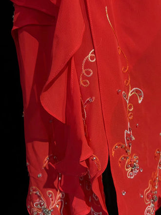 Unique Spaghetti Strap Sleeveless Knee-length Mermaid Chiffon Homecoming Dresses For Party, PGH275