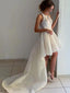 Elegant Halter Sleeveless A-line Lace Homecoming Dresses For Party, PGH439