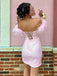 Shiny Off-shoulder Sleeveless Short Mermaid Sequin Homecoming Dresses For Party, PGH151