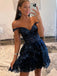 Sexy Off-shoulder Sleeveless Short A-line Lace Homecoming Dresses For Party, PGH287