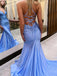 Sexy Spaghetti Strap Mermaid Sleeveless Prom Dresses With Trailing For Party, PG147