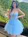 Elegant Sweetheart Sleeveless Short A-line Tulle Homecoming Dresses For Party, PGH247