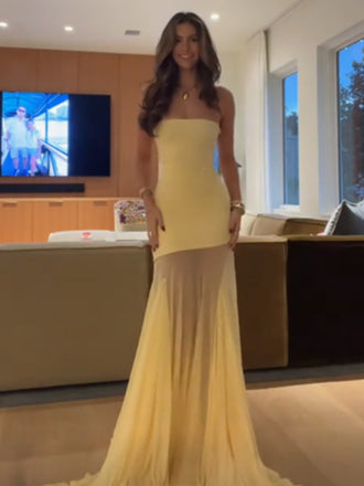 Sexy Sweetheart Sleeveless Mermaid Satin Long Prom Dresses For Party, PG809