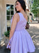 Cute One-shoulder Sleeveless Short A-line Homecoming Dresses For Party, PGH135