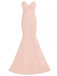 Simple Sweetheart Sleeveless Mermaid Satin Long Prom Dresses For Party, PG467